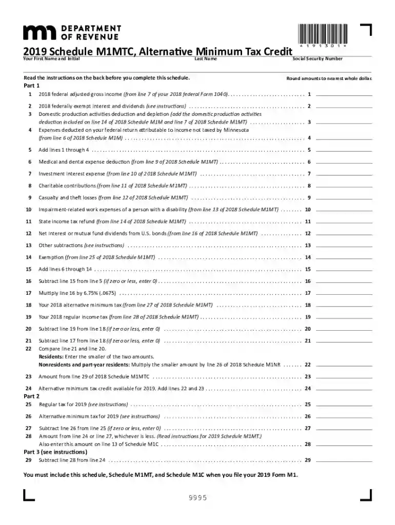 schedule m1mtc Preview on Page 1