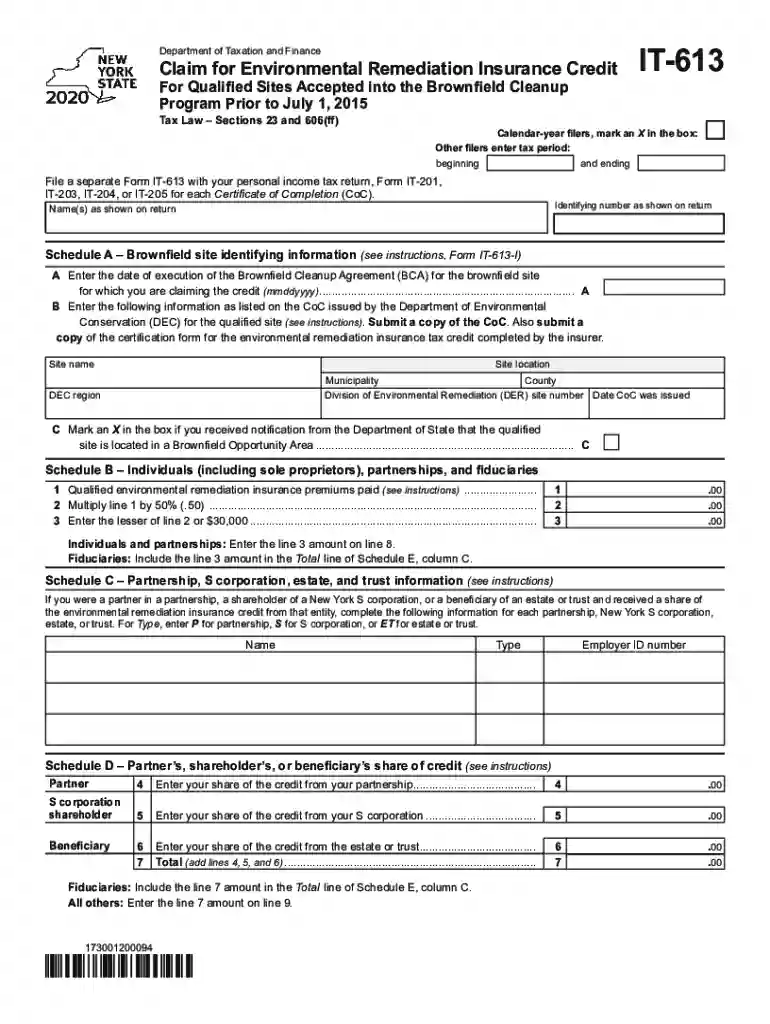 Department of Taxation and Finance Claim for Environmental ... Preview on Page 1