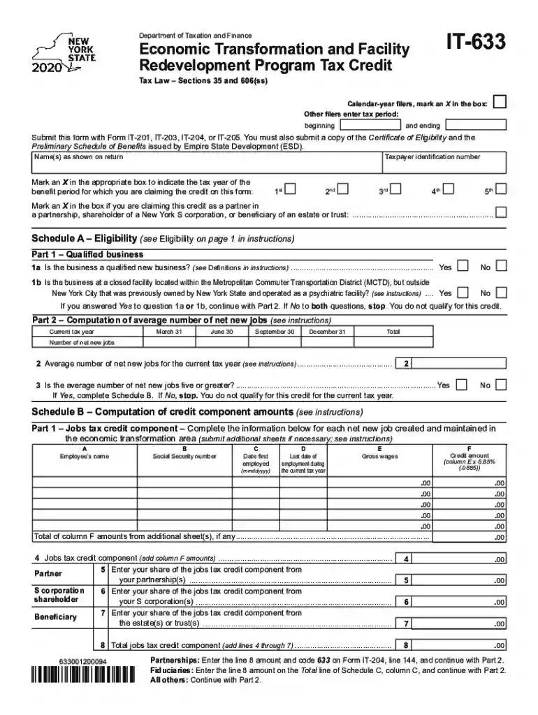 ny 633 form Preview on Page 1