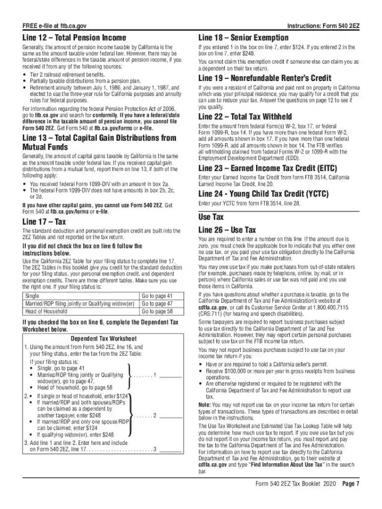 540 2ez tax table 2022 Preview on Page 1