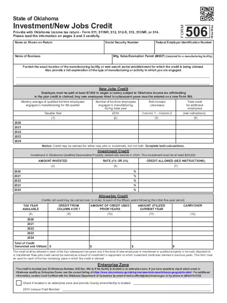 Investment/New Jobs Tax Credit PackageOklahoma Department ... Preview on Page 1