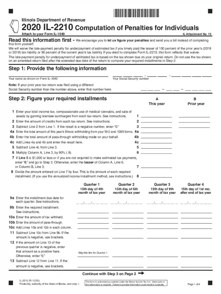 what is irs form 2210 Preview on Page 1