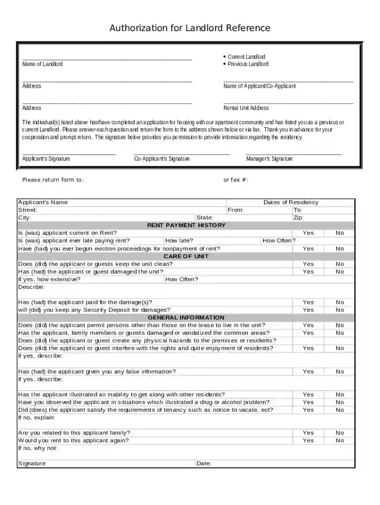 landlord reference letter Preview on Page 1