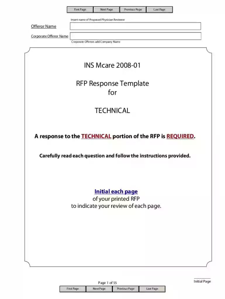 rfp template word free download Preview on Page 1