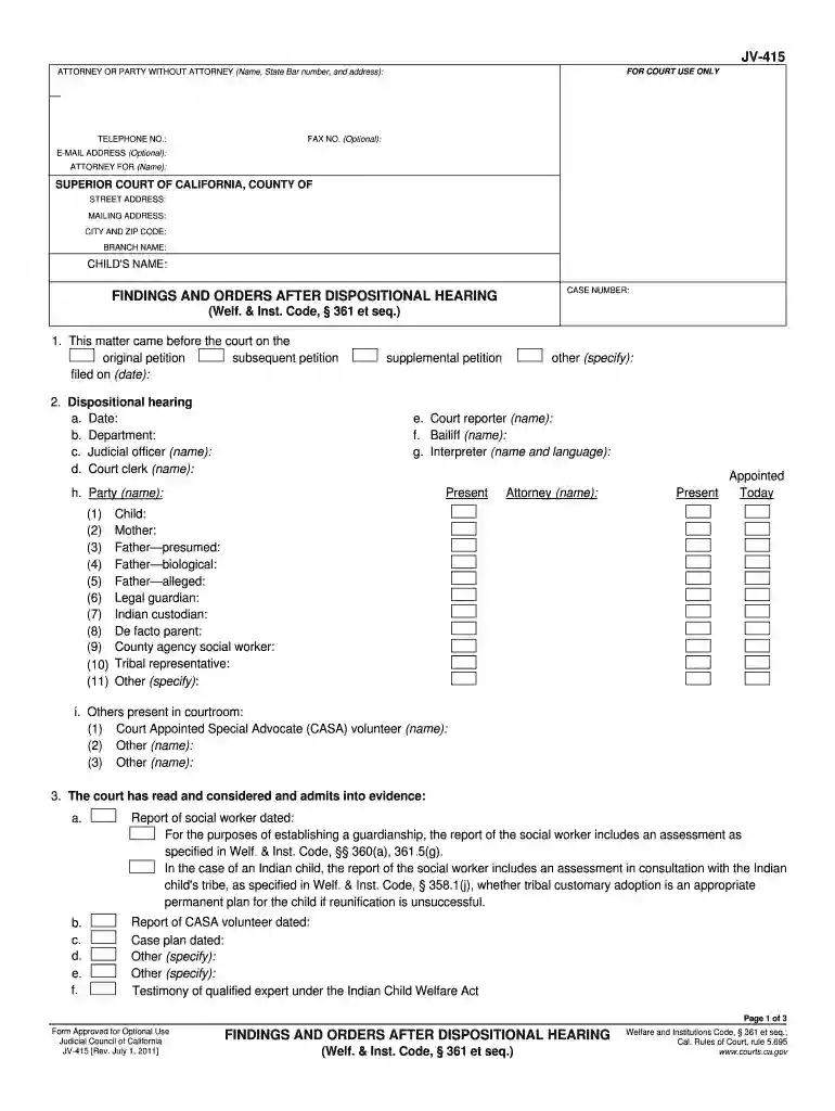 2011jv415 form Preview on Page 1