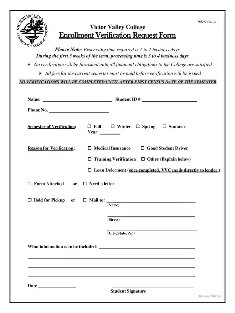 Return Completed form to Admissions and Records Application for Preview on Page 1