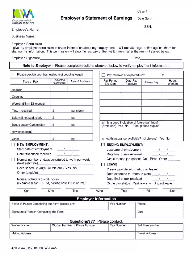 statement of earnings for employee Preview on Page 1