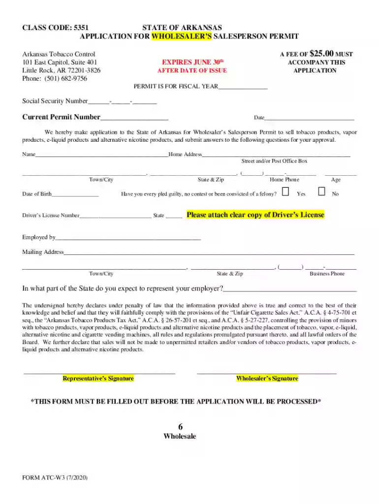 FORWARD APPLICATION TO - Arkansas State Template Preview on Page 1