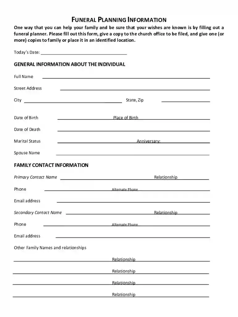 funeral checklist Preview on Page 1