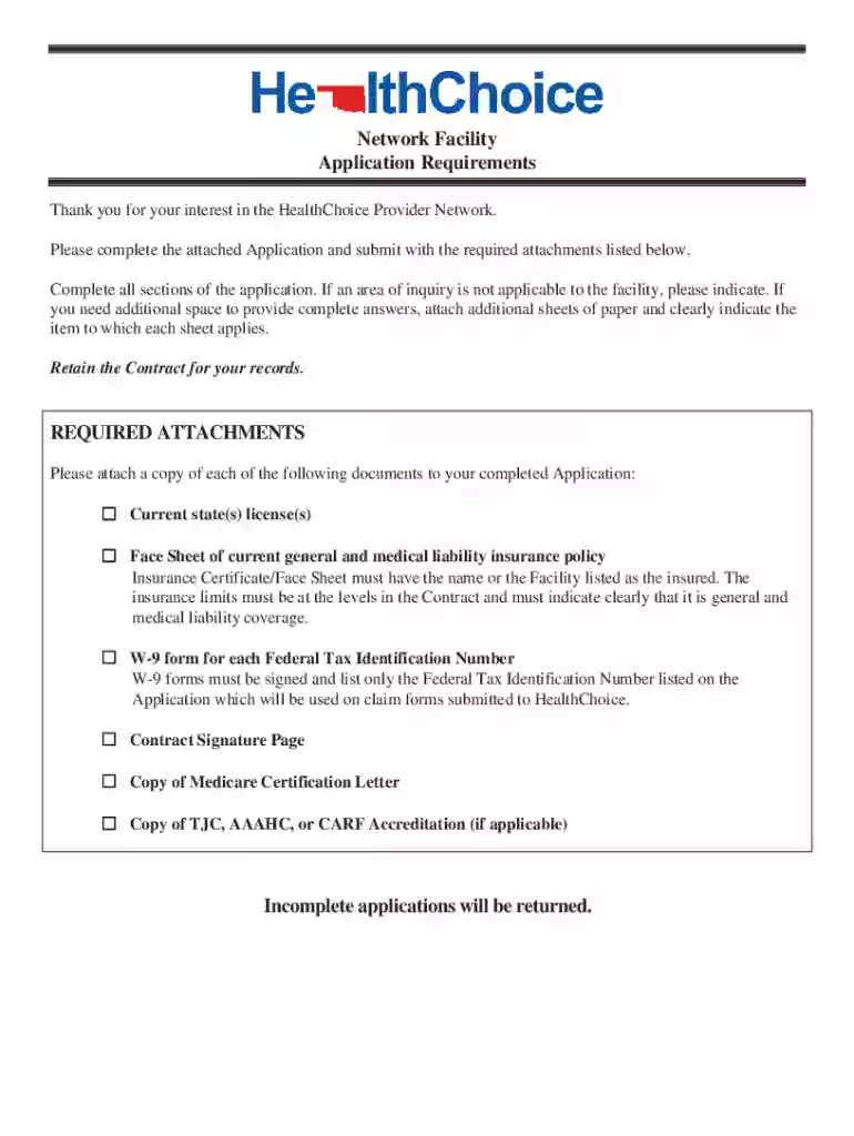 OK Network Provider Long Term Acute Care Facility Contract Preview on Page 1