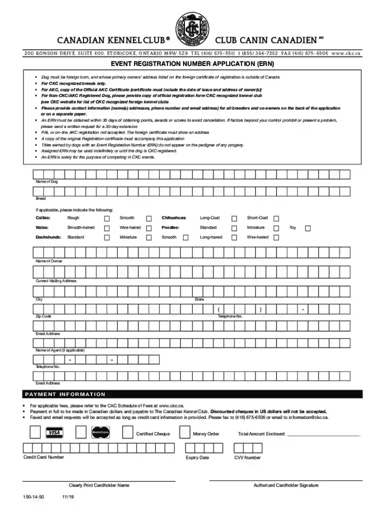 ckc forms Preview on Page 1