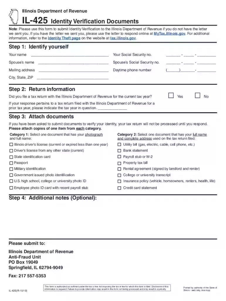 il 425 form Preview on Page 1