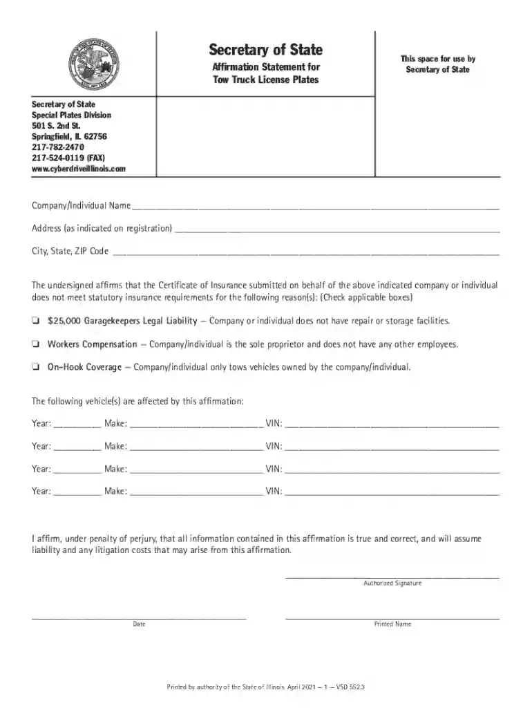 illinois tow truck insurance requirements Preview on Page 1