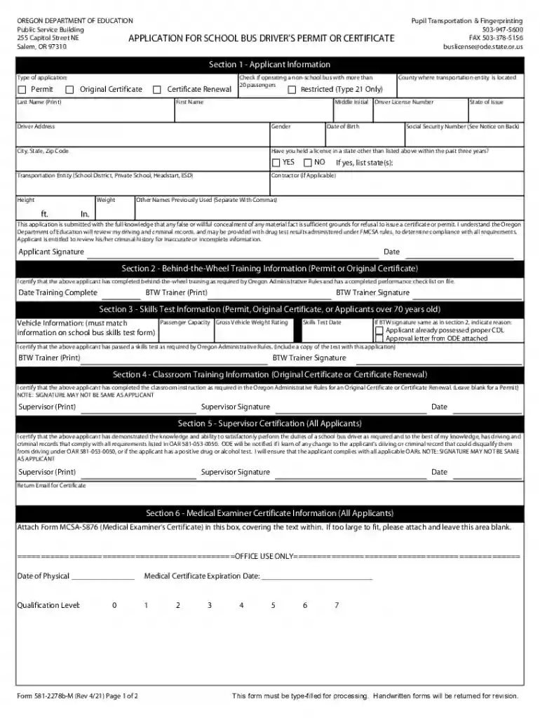 oregon department of education pupil transportation Preview on Page 1