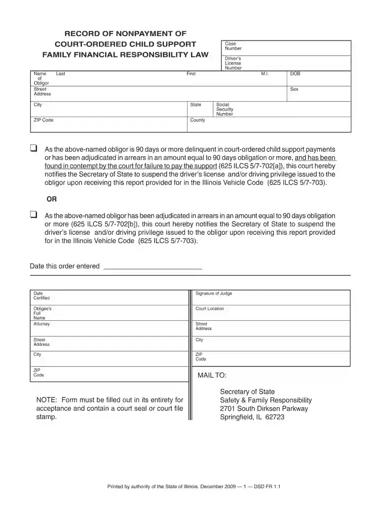 dsd fr 9 illinois Preview on Page 1