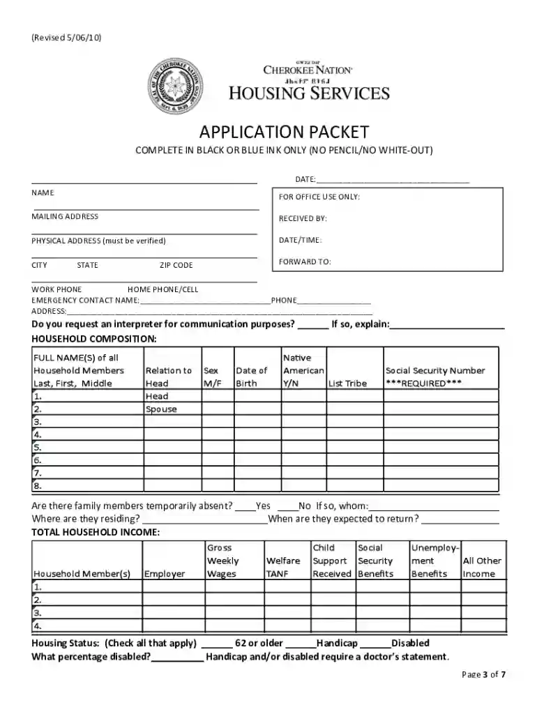 cherokee nation housing waiting list Preview on Page 1