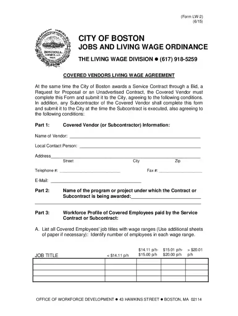 At the same time the City of Boston awards a Service Contract through a Bid, a Preview on Page 1