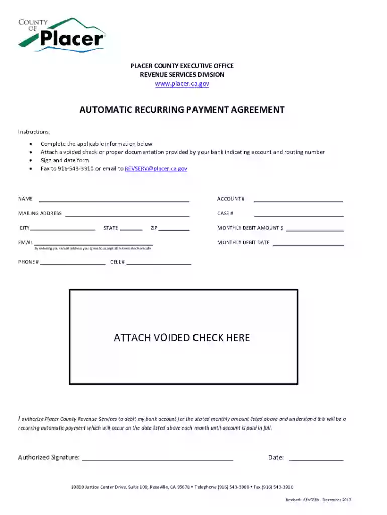 ca automatic recurring payment Preview on Page 1