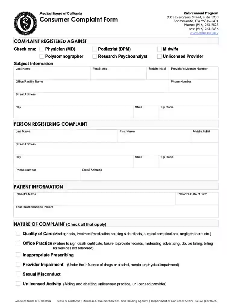 how do i file a complaint against the doctor Preview on Page 1