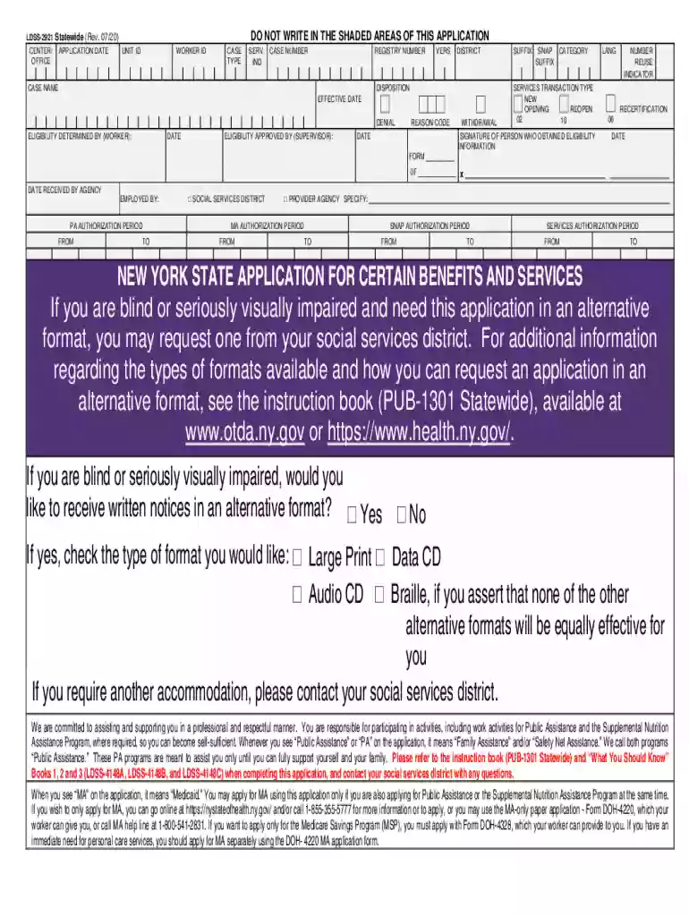 ldss 2921 Preview on Page 1