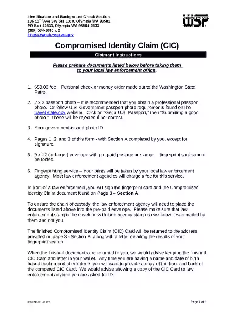 cic form Preview on Page 1