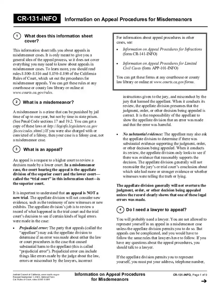 appeal procedures Preview on Page 1