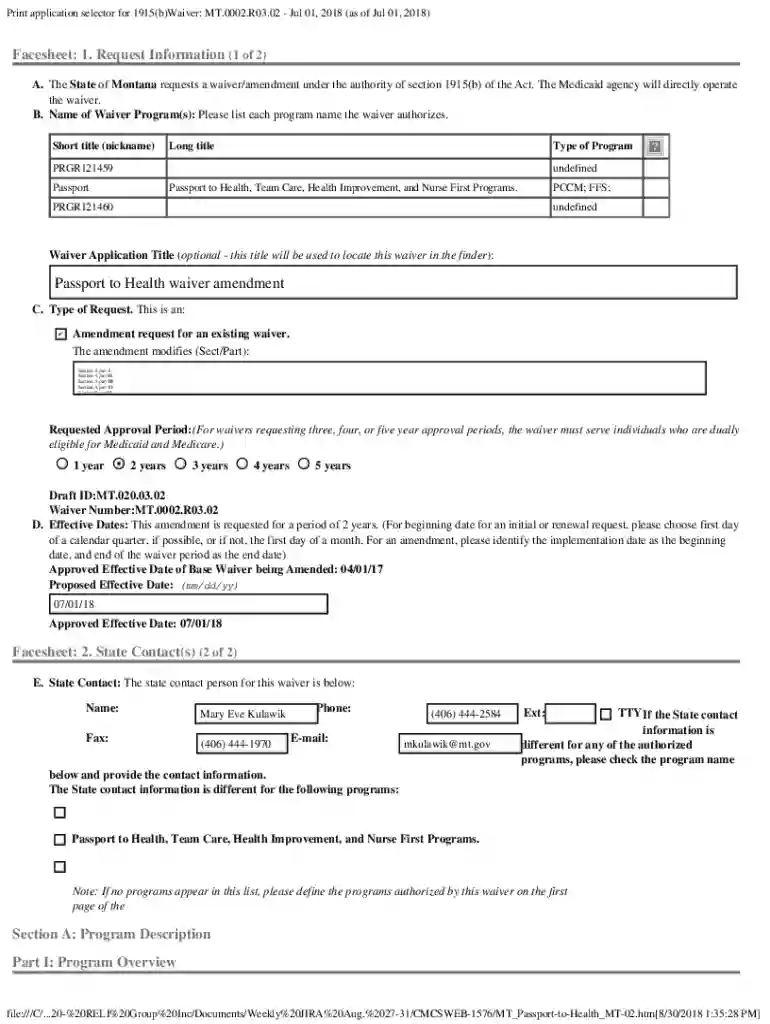 Facesheet: 1 Request Information (1 of 2) Preview on Page 1