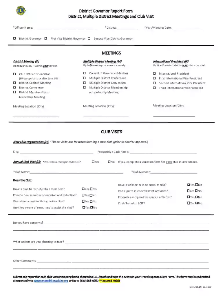 District Governor Expense Claims Reminders and tips for success Preview on Page 1