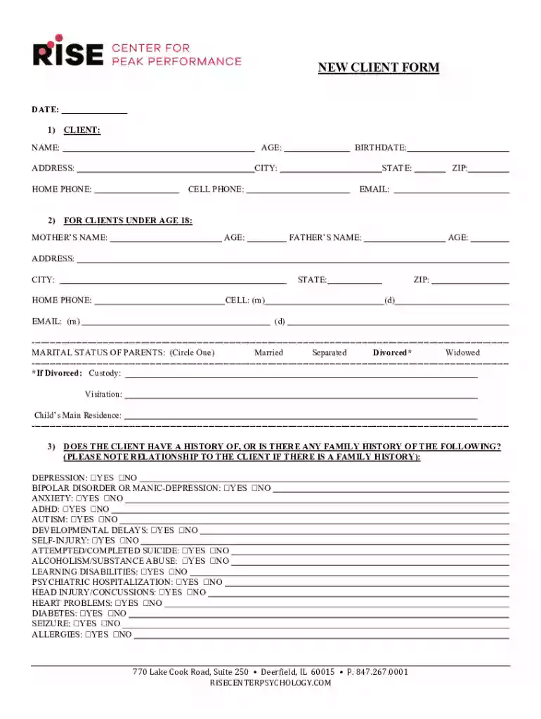 Client Intake Forms Holistic Counseling & Therapy FREE 17+ Printable Client Information Sheet Templa Preview on Page 1