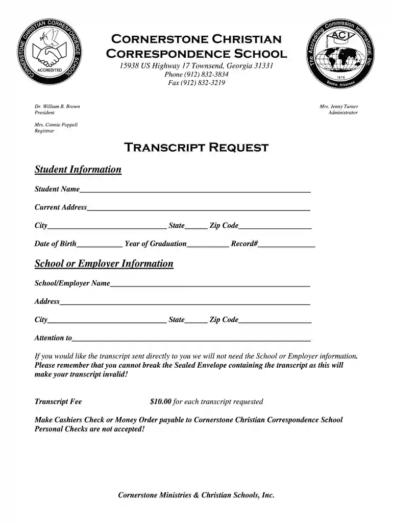 cornerstone christian correspondence school Preview on Page 1
