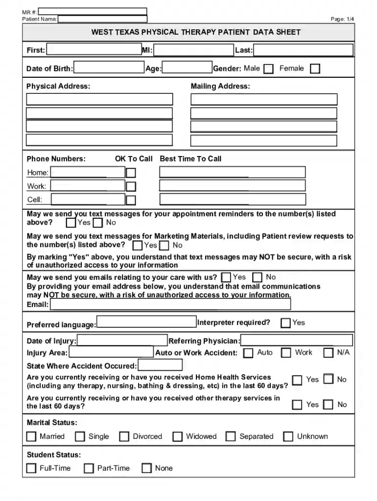 texas physical therapy patient Preview on Page 1