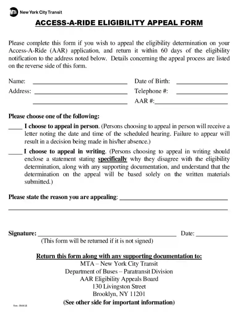 aar eligibility form Preview on Page 1