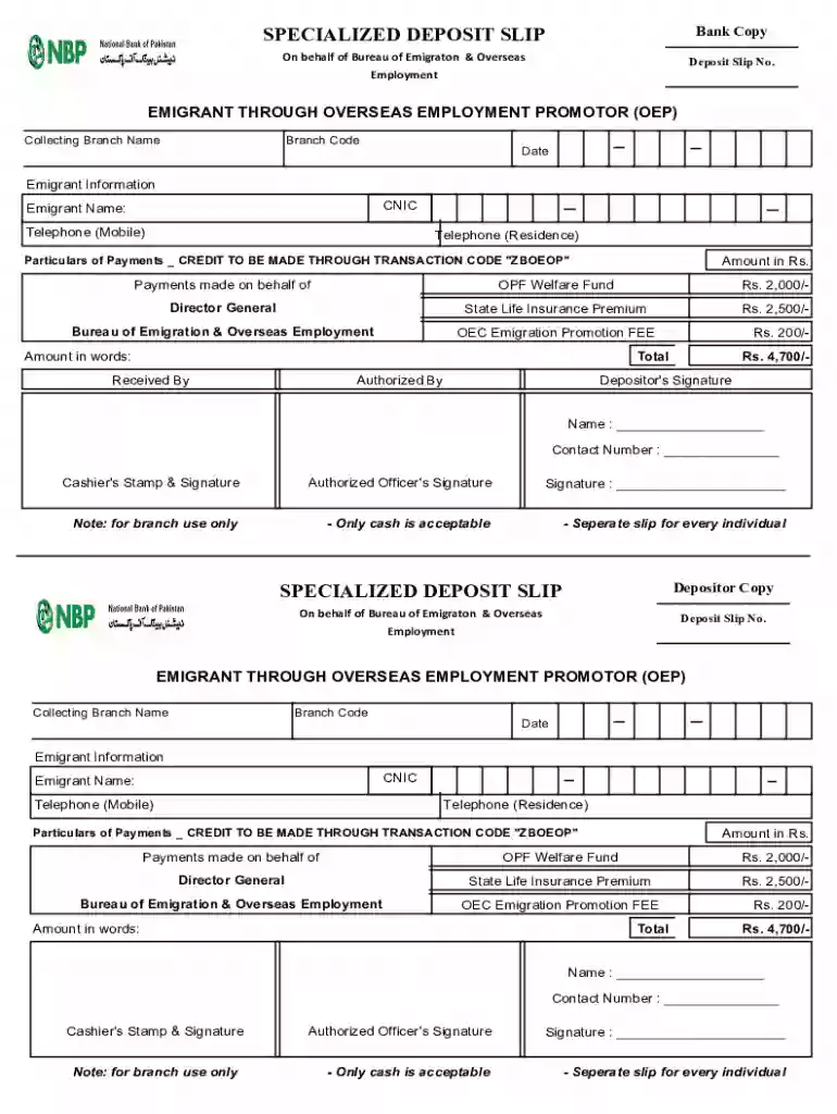 national bank deposit slip Preview on Page 1