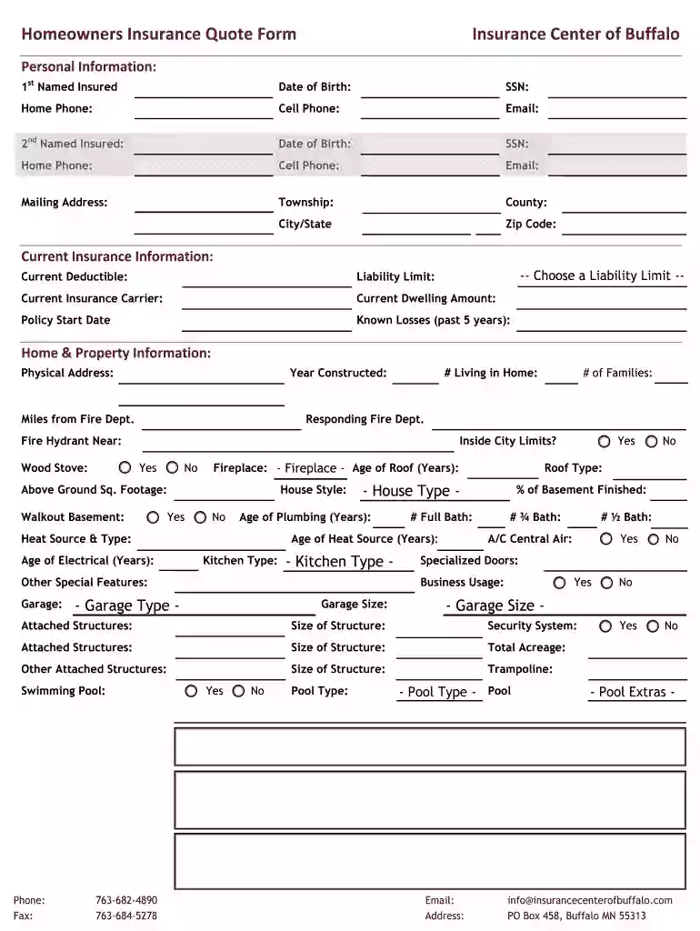 how to fill quotation form Preview on Page 1