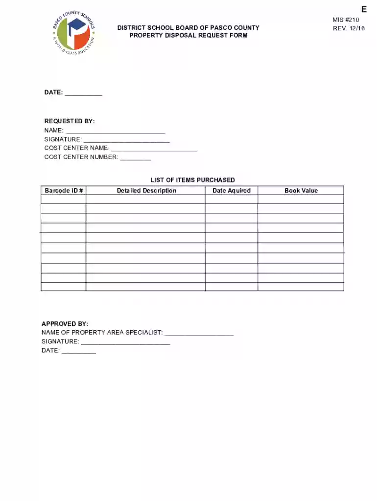 Property Control Procedures - Final - pasco k12 fl us Preview on Page 1