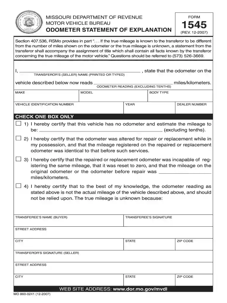 mo form 1545 2007 Preview on Page 1