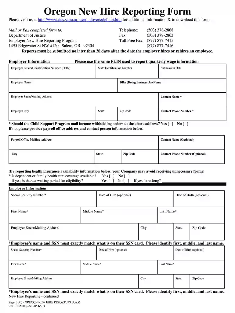 application for new employee Preview on Page 1
