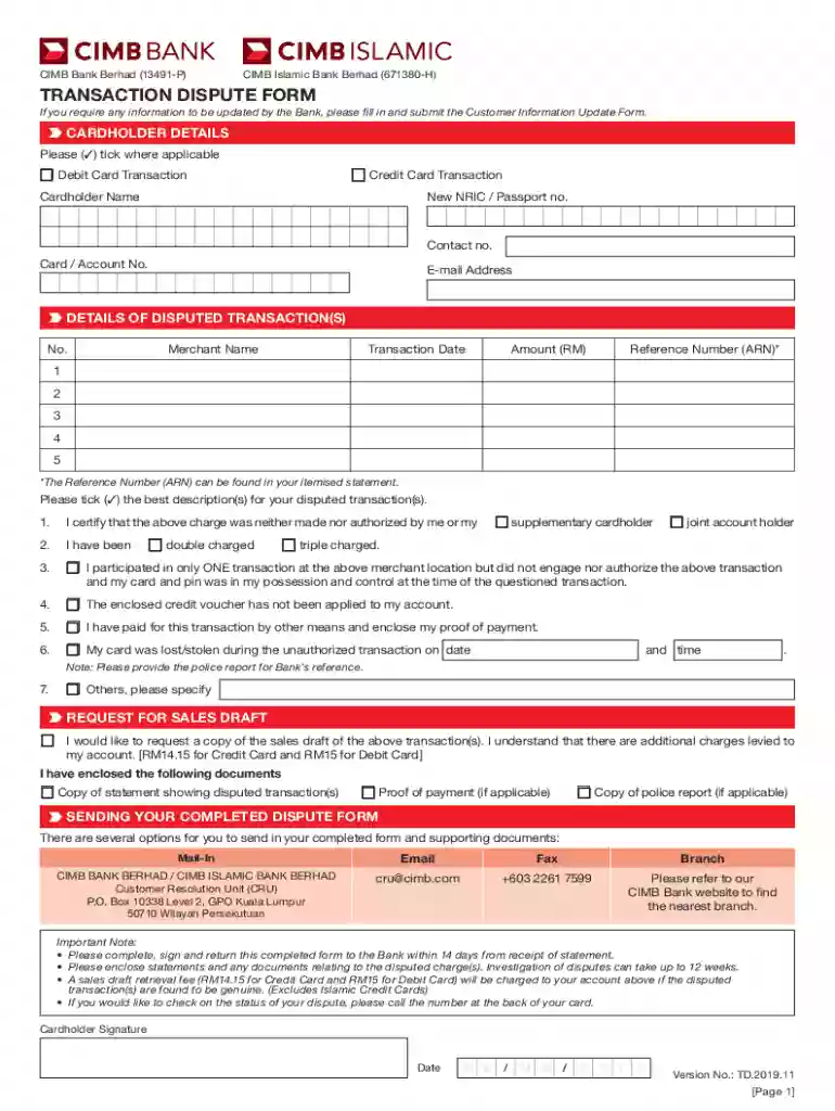 cimb dispute Preview on Page 1