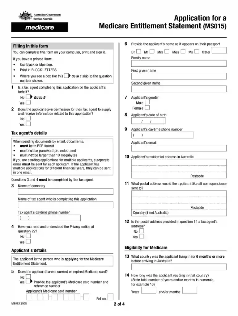 medicare entitlement statement form Preview on Page 1