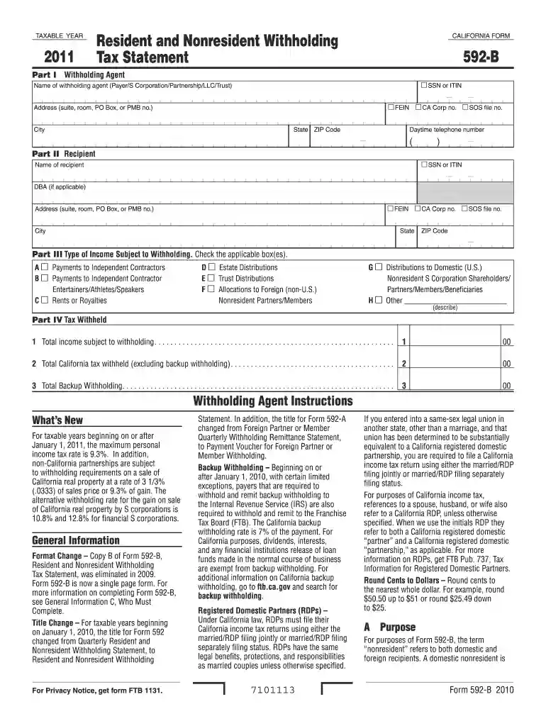 form 592 Preview on Page 1