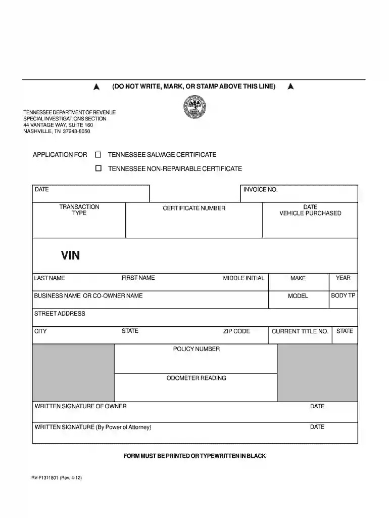 salvage title tennessee Preview on Page 1
