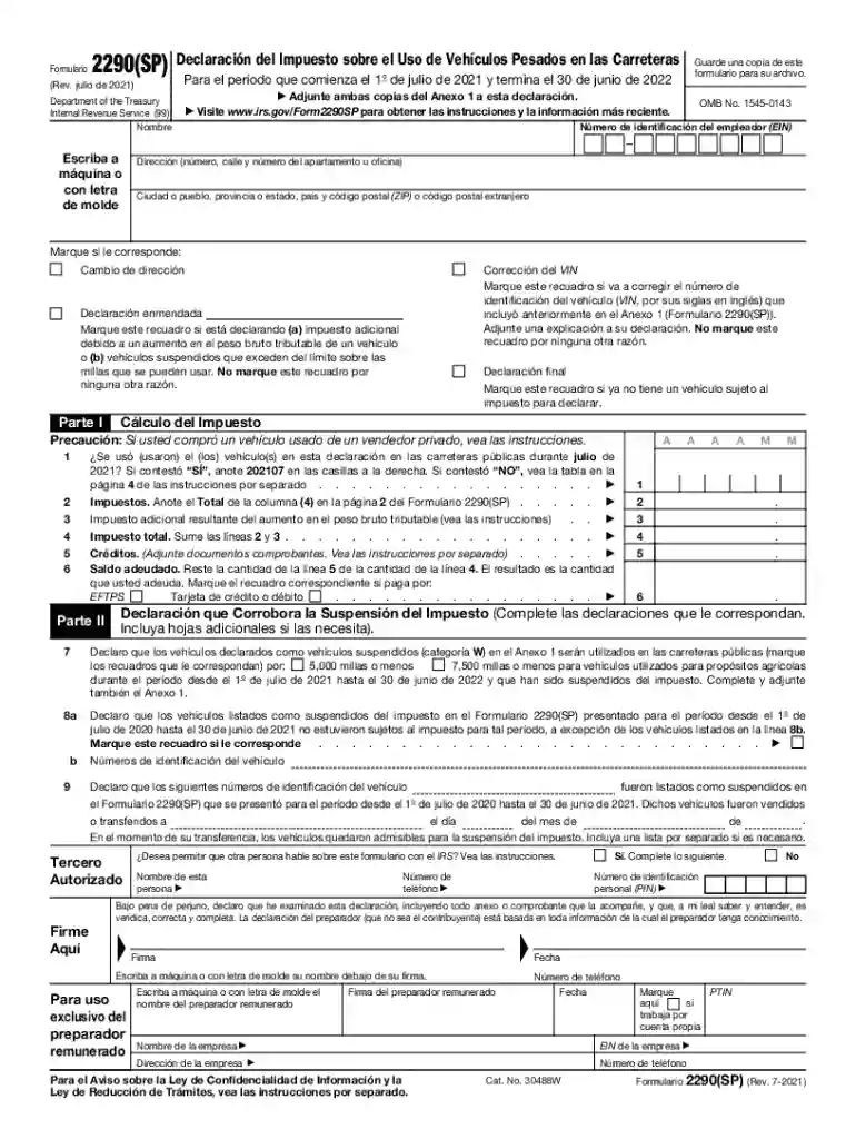 2290 vehiculos form Preview on Page 1