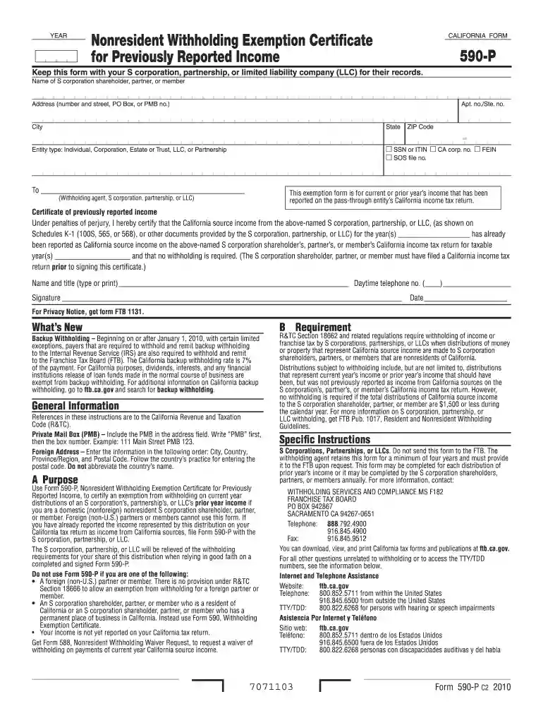 ca 590 form 2022 Preview on Page 1