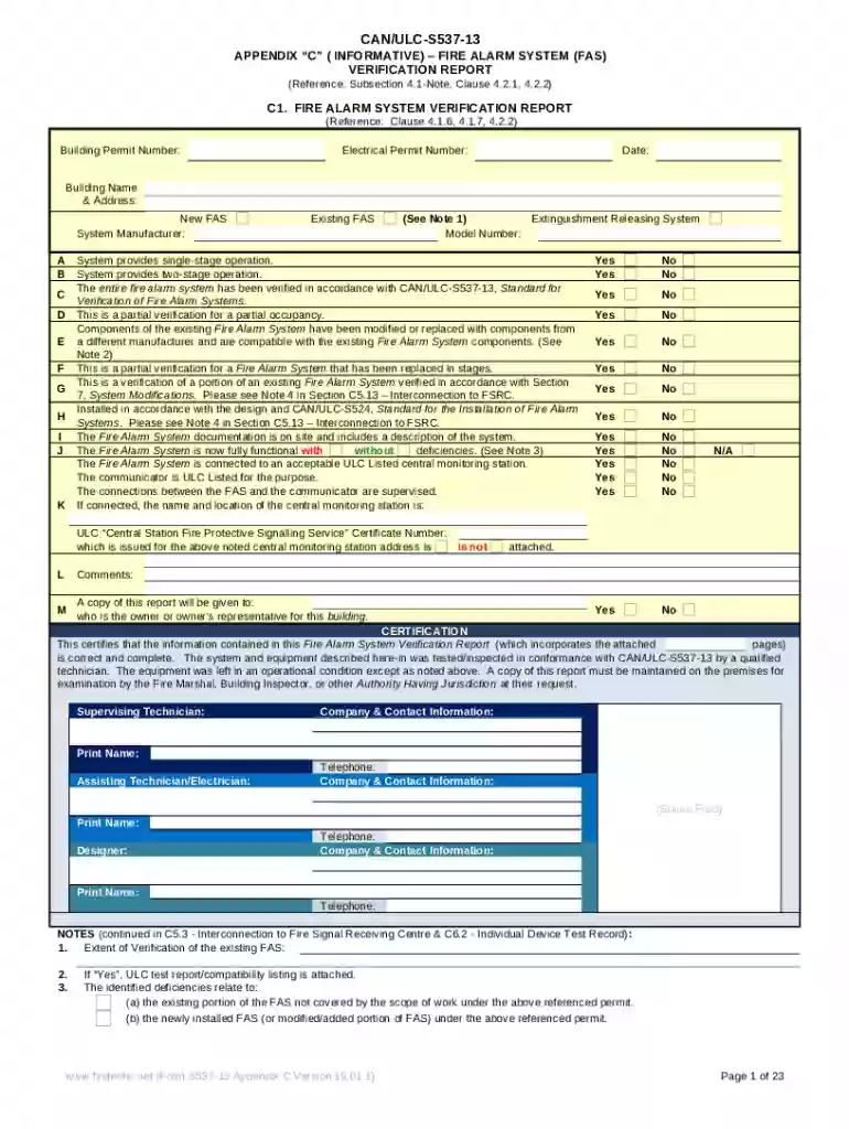 Can Ulc S537 13 Pdf - Fill Online, Printable, Fillable Preview on Page 1