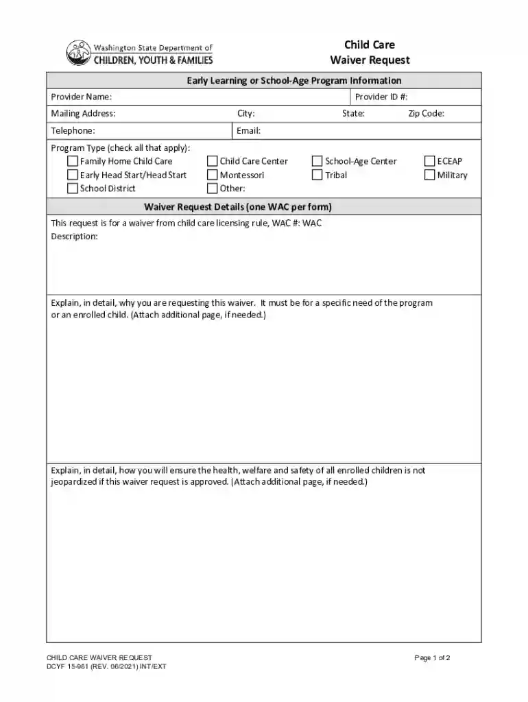 dcyf waiver Preview on Page 1