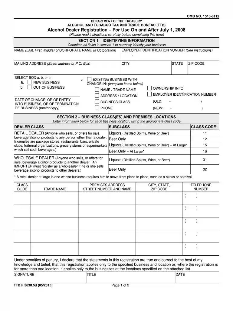 ttb f 2009 form Preview on Page 1