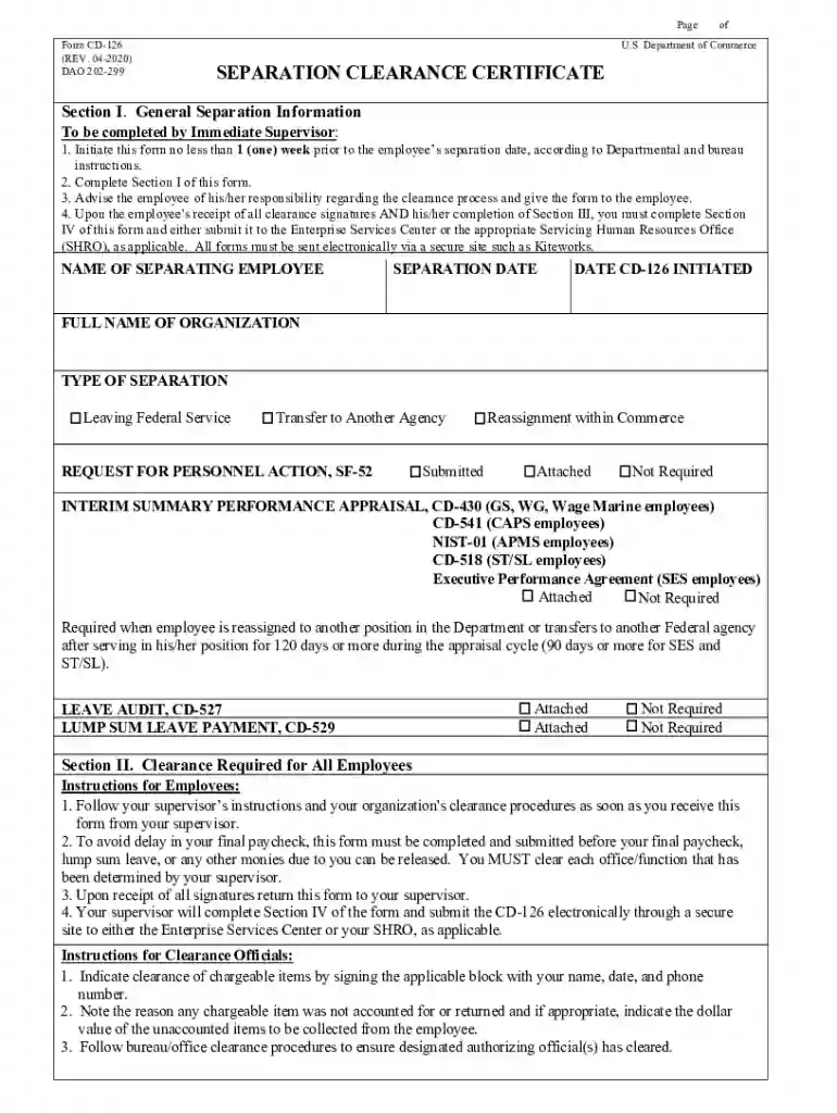 cd 126 form Preview on Page 1