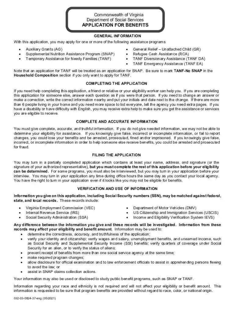 General Relief Unattached Child (GR) Preview on Page 1