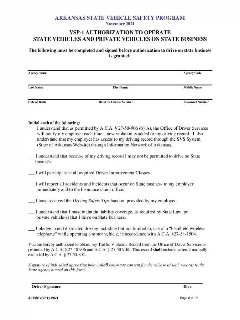 authorization to drive a motor vehicle Preview on Page 1