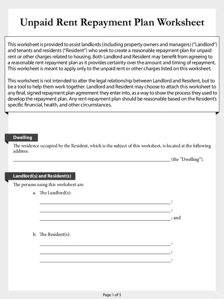 Past-Due Rent Payment Plan AgreementeFormsFree Rent Payment Tracker Spreadsheet - Excel TmpRental In Preview on Page 1